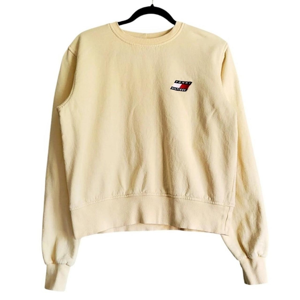 Butter Yellow Tommy Hilfiger Crewneck Sweatshirt